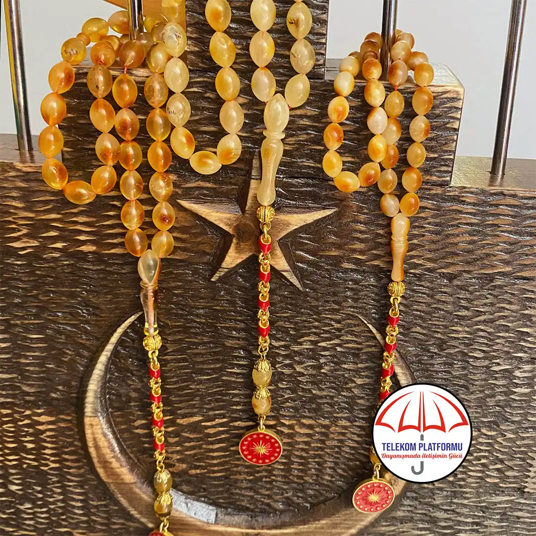 Cumhurbaşkanlığı Forslu ALTIN Kaplama Gümüş Püsküllü Tesbih 